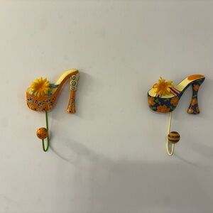 Colorful Floral High Heel Wall Hooks